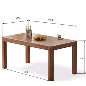 Newark Natural Solid Walnut Large Dining Table - Oak Furniture Store & Sofas