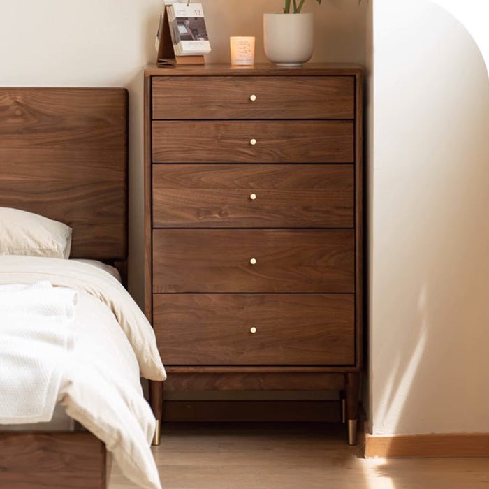 Newark Natural Solid Walnut Chest Of Drawers
