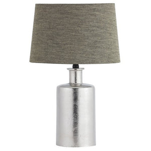 Nickel South Linen Lamp RGA2001 - Oak Furniture Store & Sofas