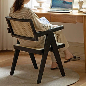 Nordic Charcoal Designer Solid Oak Dining Chair - Oak Furniture Store & Sofas