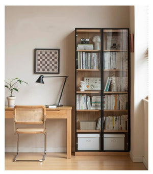 Odense Combination Natural Oak Display/Bookcase Cabinet - Oak Furniture Store & Sofas