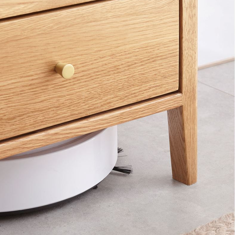 Oslo Natural Solid Oak Bedside Table Design 3 - Oak Furniture Store