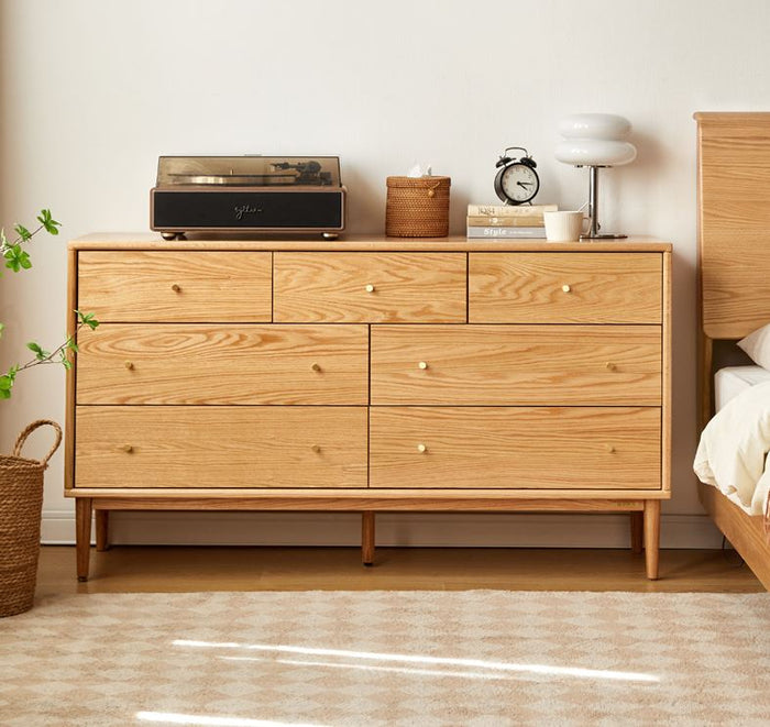 Oslo Natural Solid Oak 3+4 Chest of Drawers Design 2