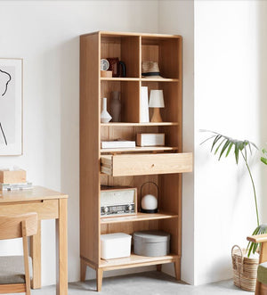 Oslo Natural Solid Oak Bookcase - Oak Furniture Store & Sofas