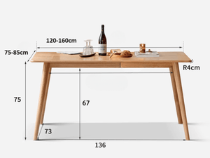 Oslo Natural Solid Oak Dining Table - Oak Furniture Store & Sofas