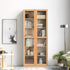 Oslo Natural Solid Oak Display Bookcase Cabinet - Oak Furniture Store