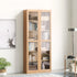 Oslo Natural Solid Oak Display Bookcase Cabinet - Oak Furniture Store