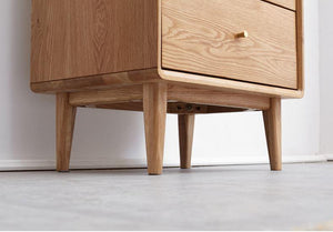 Oslo Natural Solid Oak Slim Chest of Drawers - Oak Furniture Store & Sofas