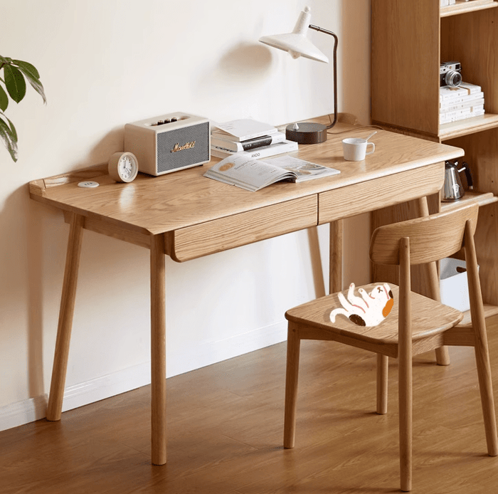 Oslo Natural Solid Oak Study Desk