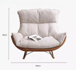 Oulu Eggshell-Inspired Fabric Double Sofa - Oak Furniture Store & Sofas