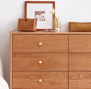Prunus Solid Cherry 6 Chest of Drawers - Oak Furniture Store & Sofas