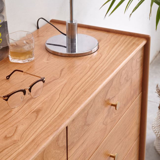 Prunus Solid Cherry 6 Chest of Drawers - Oak Furniture Store