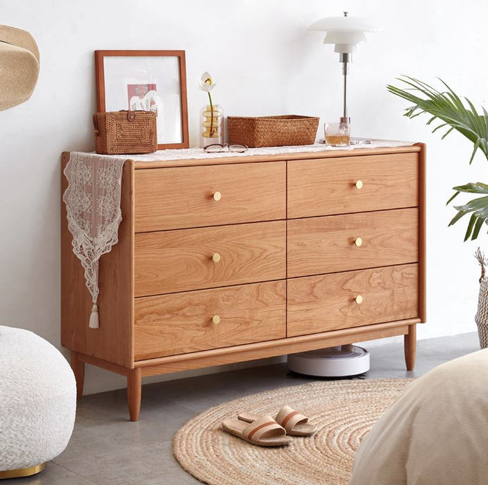 Prunus Solid Cherry 6 Chest of Drawers