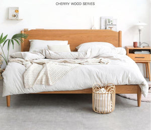 Prunus Solid Cherry Bed Frame - Oak Furniture Store & Sofas