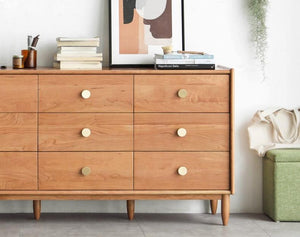Prunus Solid Cherry Large Chest of Drawers - Oak Furniture Store & Sofas
