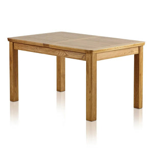 Renwick Rustic Solid Oak Extending Dining Table - Oak Furniture Store & Sofas