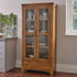 Renwick Rustic Solid Oak Glazed Display/Bookcase Cabinet - Oak Furniture Store