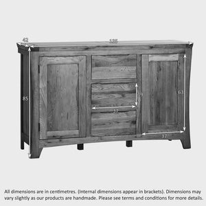 Renwick Rustic Solid Oak Large Sideboard - Oak Furniture Store & Sofas