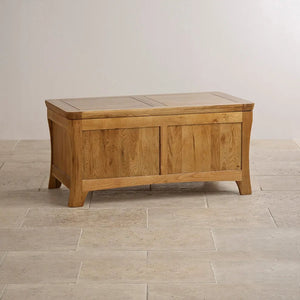 Renwick Rustic Solid Oak Storage Box - Oak Furniture Store & Sofas