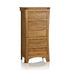 Renwick Rustic Solid Oak Tall 5 Drawers Chest - Oak Furniture Store