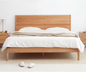 Seattle Natural Solid Oak Bed Frame - Oak Furniture Store & Sofas