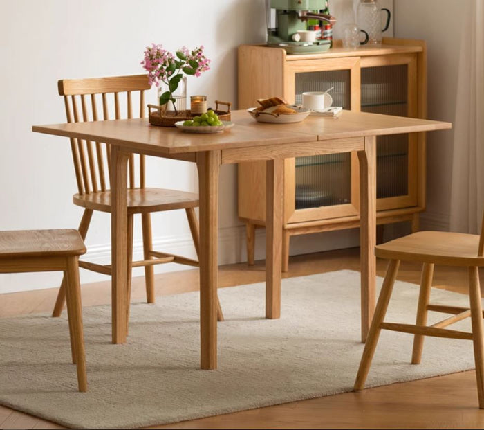 Seattle Natural Solid Oak Extending Dining Table