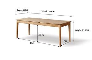 Seattle Natural Solid Oak Large Dining Table - Oak Furniture Store & Sofas
