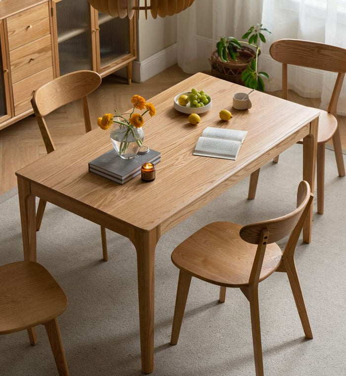 Seattle Natural Solid Oak Large Dining Table