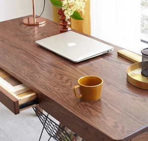 Seattle Natural Solid Oak Writing Desk - Oak Furniture Store & Sofas