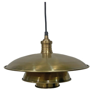Twin Antique Brass Pendant Lights RGA2044 - Oak Furniture Store & Sofas