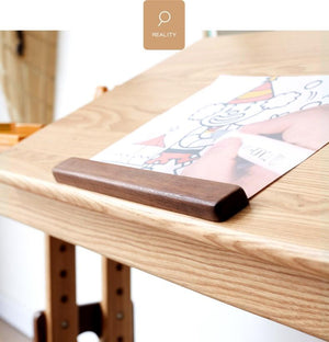 Urban Kidz Oak Height Adjustable Writing Desk - Oak Furniture Store & Sofas