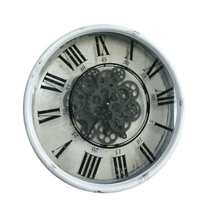 Vintage Gear Wall Clock Roman Numeral LEG40054 - Oak Furniture Store & Sofas