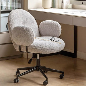 Vivo Ergonomic Faux Shearling Study Chair - Oak Furniture Store & Sofas