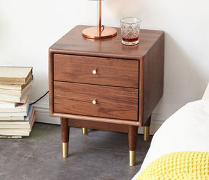 Walnut Bedside Table - Oak Furniture Store & Sofas
