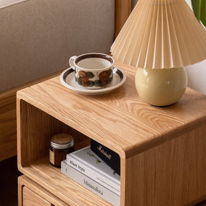 Warburg Natural Solid Oak Side Table - Oak Furniture Store & Sofas