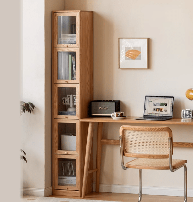 Warburg Solid Oak Display/Book Cabinet