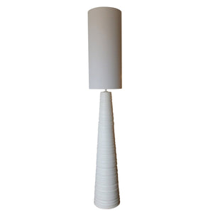 White Ceramic Linen Floor Lamp RRS3021 - Oak Furniture Store & Sofas